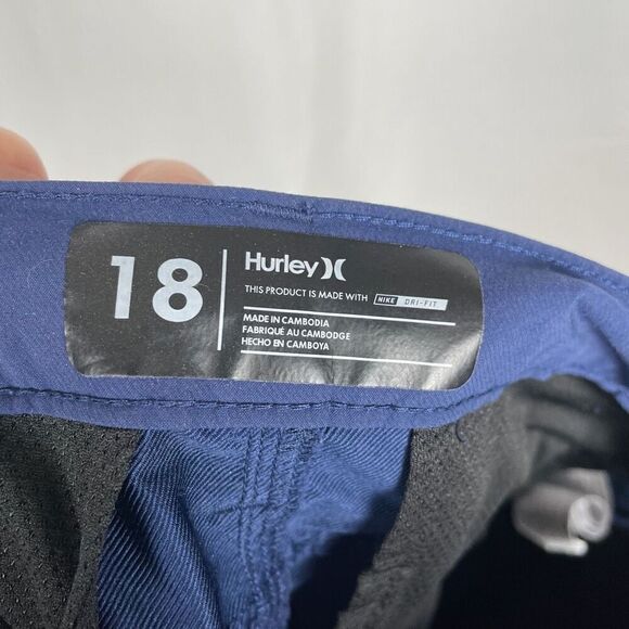 Hurley Blue Bermuda Short - Kids 18 - Picture 4 of 5